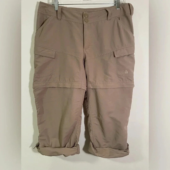 The North Face Versatile 100% Khaki Nylon Pants/Shorts/Capris, Size 12S - Picture 2 of 10